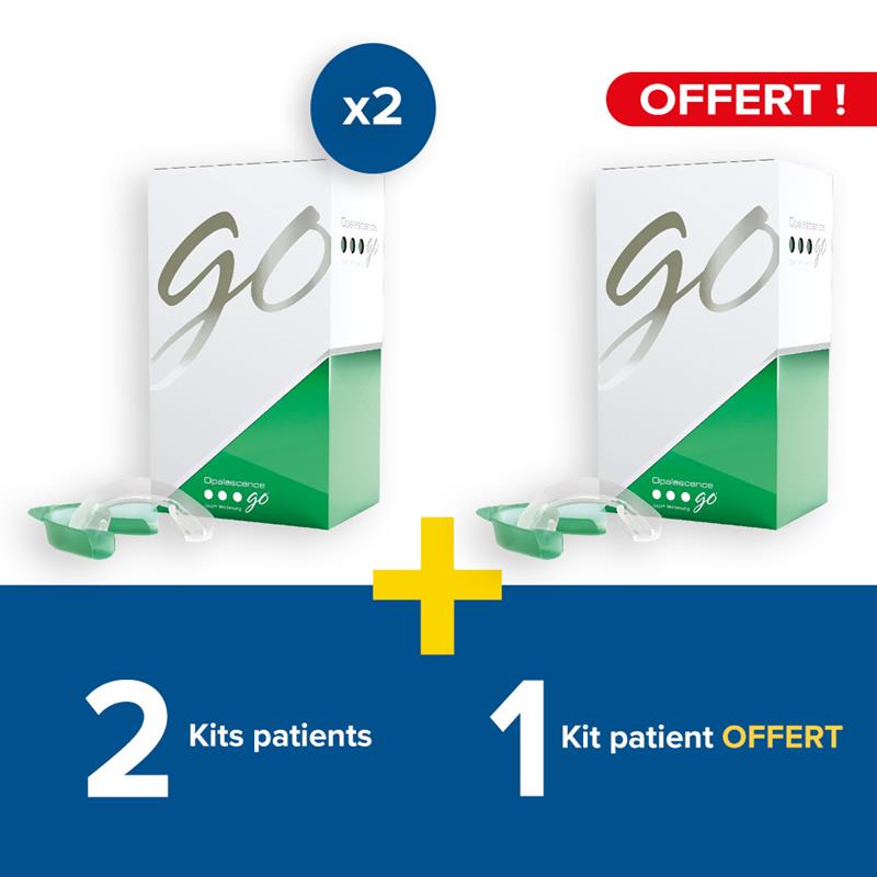 2 kits patient Opalescence GO 6% + 1 offert