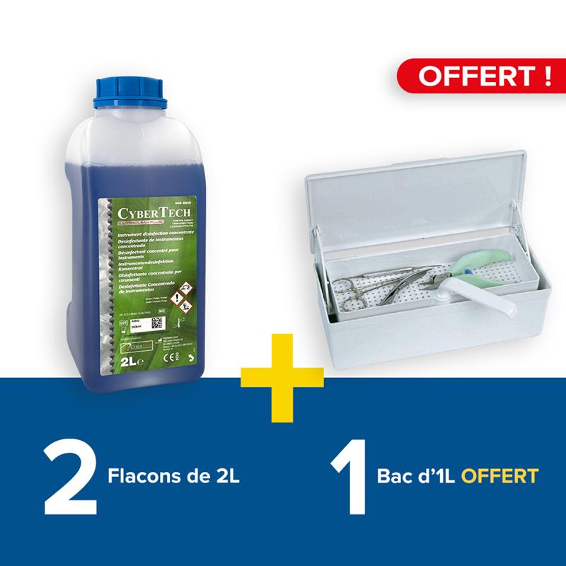 2 flacons de 2L ultra clean plus CyberTech + 1 bac d'1L