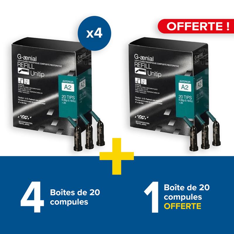 4 boîtes de 20x0,16 ml compules G-aenial + 1 offerte