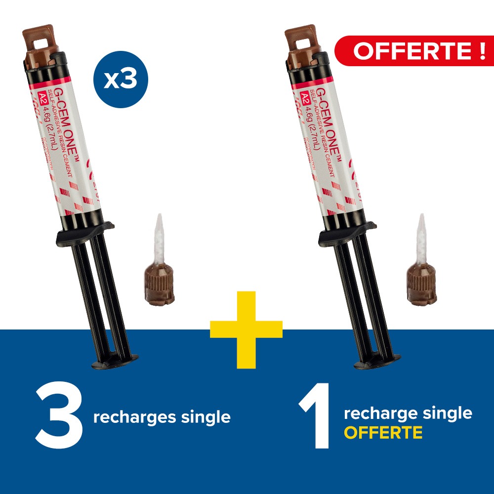 3 recharges single G-CEM One + 1 offerte