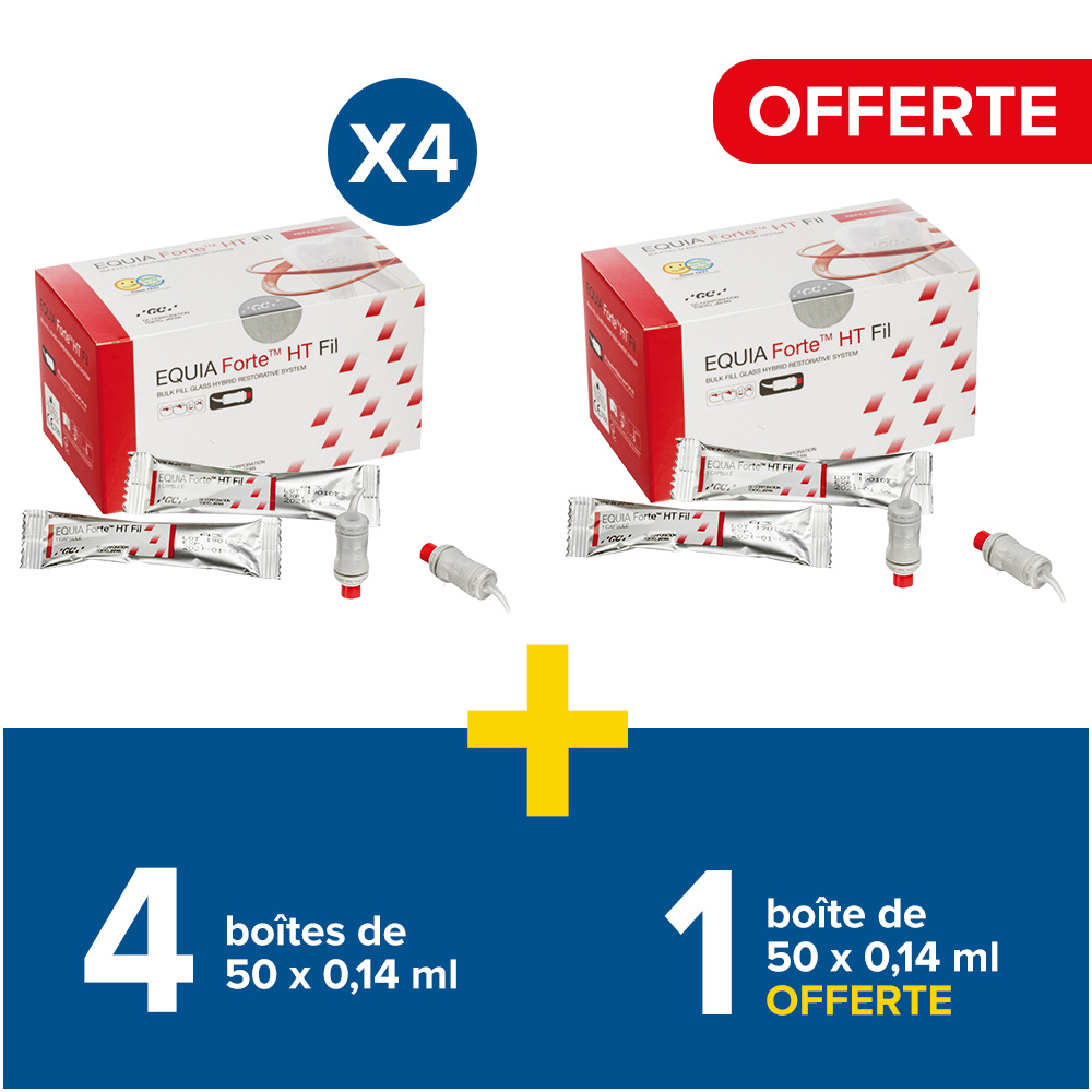 4 boîtes EQUIA Forte HT GC + 1 offerte