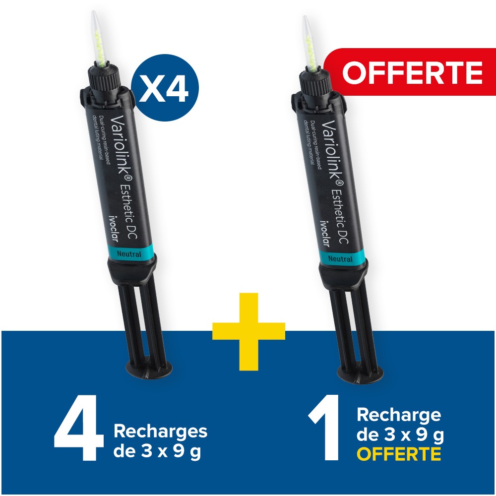 4 recharges de 3 x 9g Variolink Esthetic DC + 1 offerte