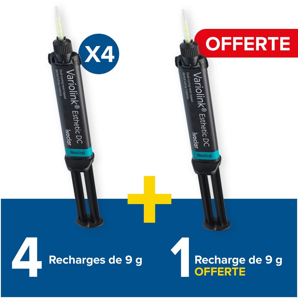 4 recharges de 9g Variolink Esthetic DC + 1 offerte