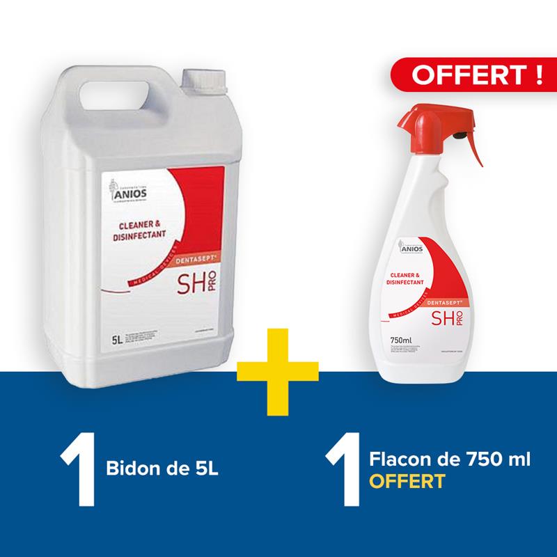 1 bidon de 5L dentasept spray SH pro + 1 flacon de 750ml offert