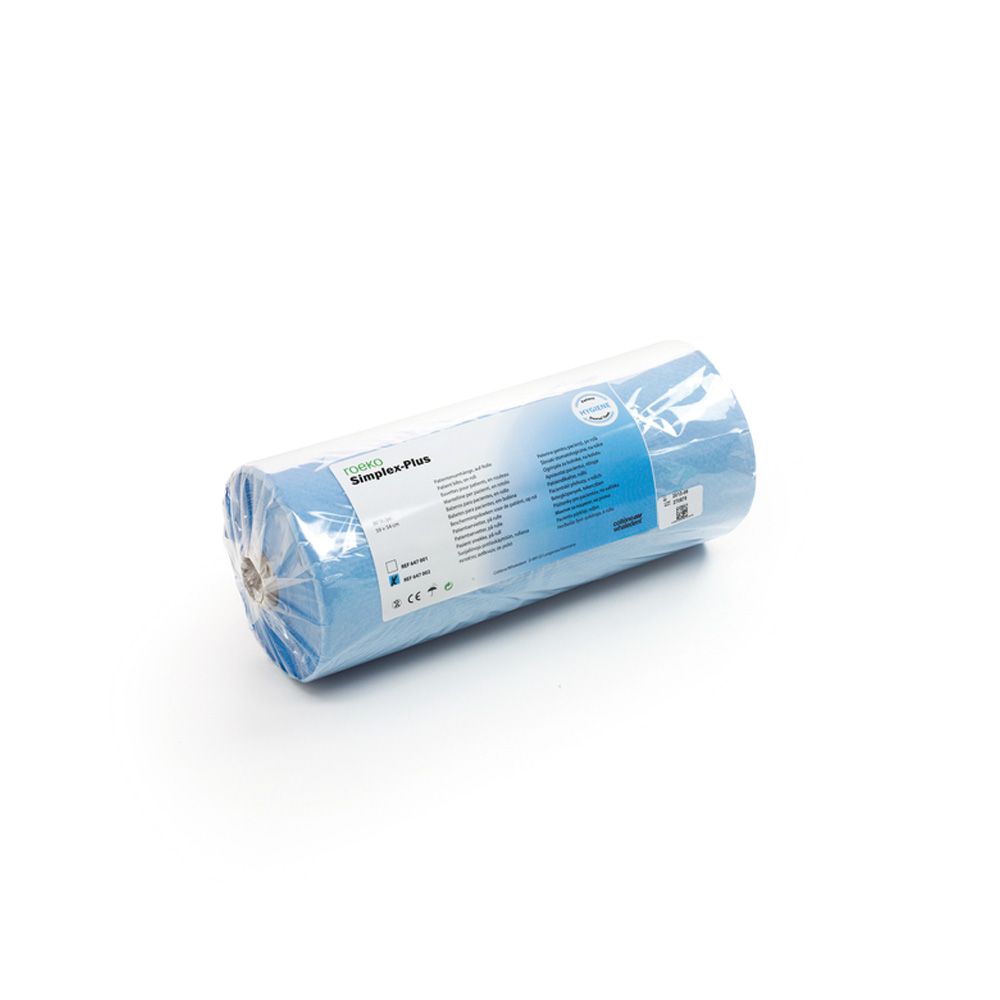 BAVETTES SIMPLEX-PLUS BLEU  ROULEAU DE 80    ROEKO