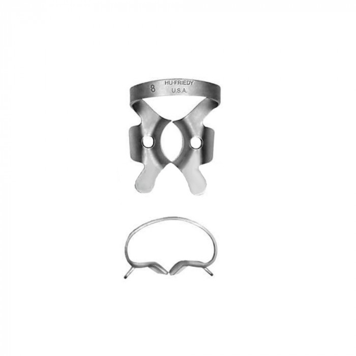 Crampon à digue n° 8 pour molaire supérieure Crampon à digue n° 8 pour molaire supérieure
