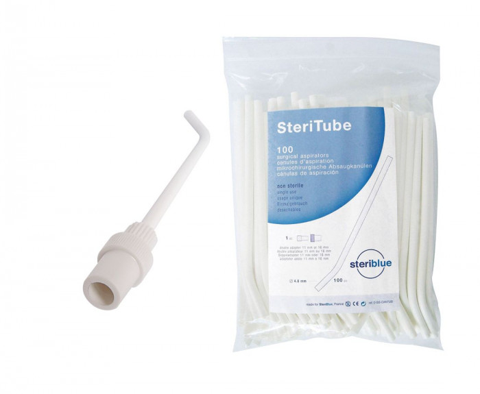 Canules SteriTube STERIBLUE - Lot de 100 Canules SteriTube STERIBLUE - Lot de 100