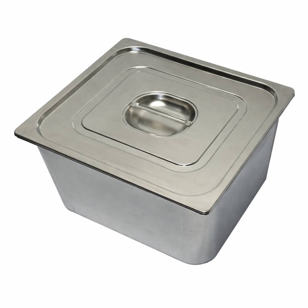 Bac inox B17 - sans anses avec couvercle (17L)