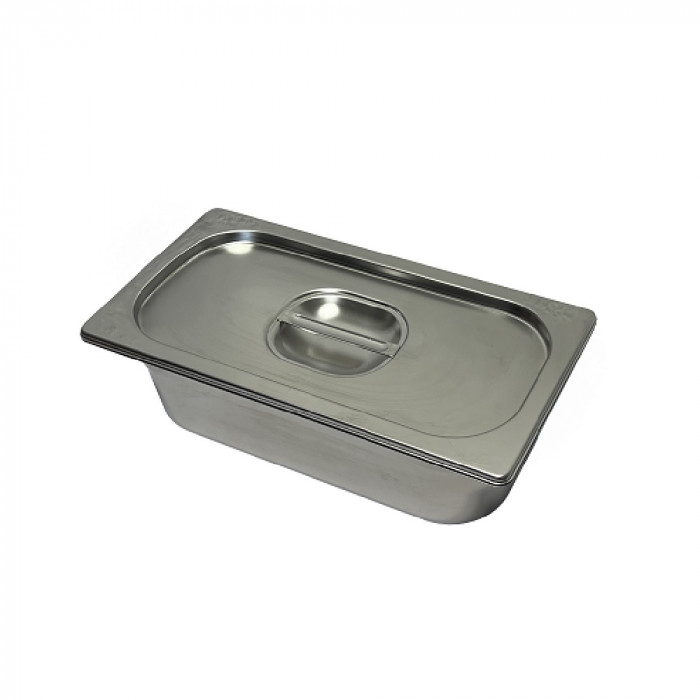 Bac inox B3 sans anses, avec couvercle (3.5L) Bac inox B3 sans anses, avec couvercle (3.5L)