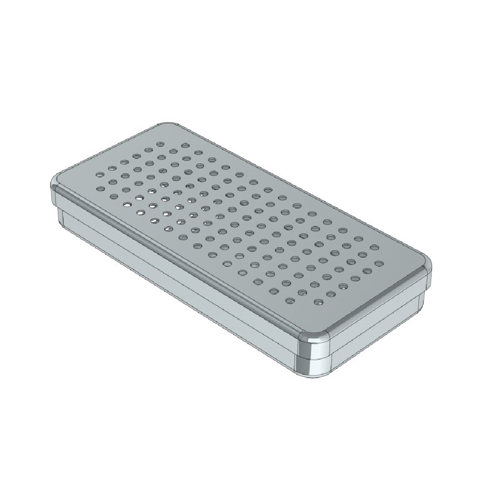 Boite inox perforée - 21 x 10 x 3