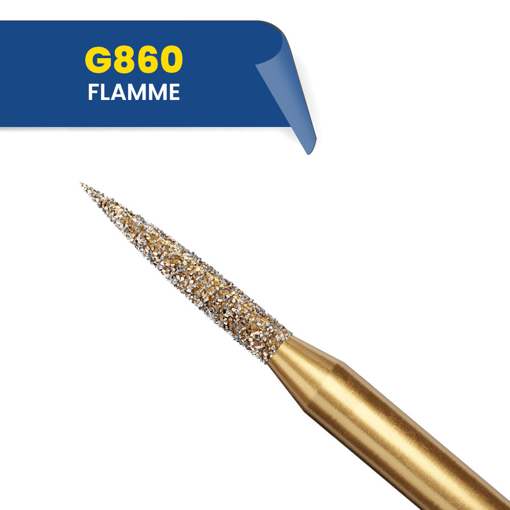 Fraises diamantées flamme G860 (bte de 5)