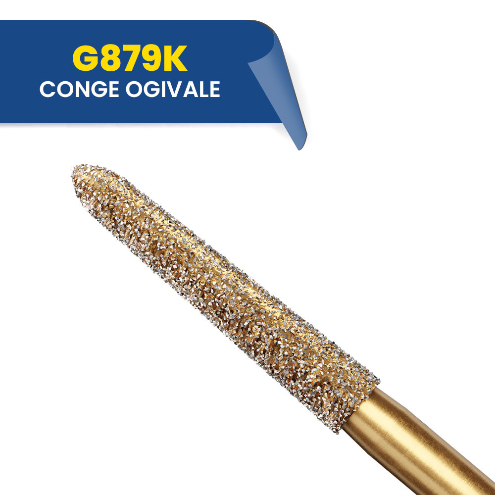 Fraises diamantées congé ogival G879K (bte de 5)