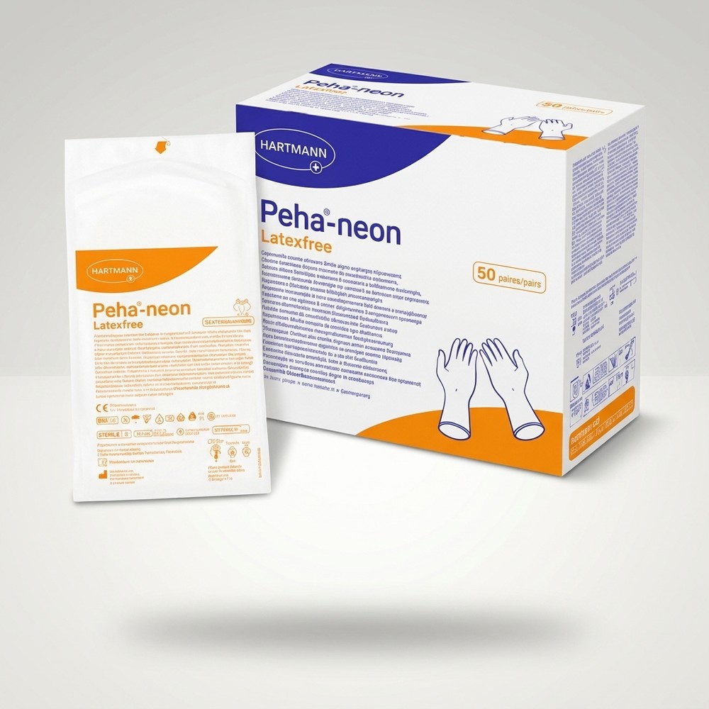Gants de chirurgie Peha-Neon plus stériles sans latex - taille 6.5