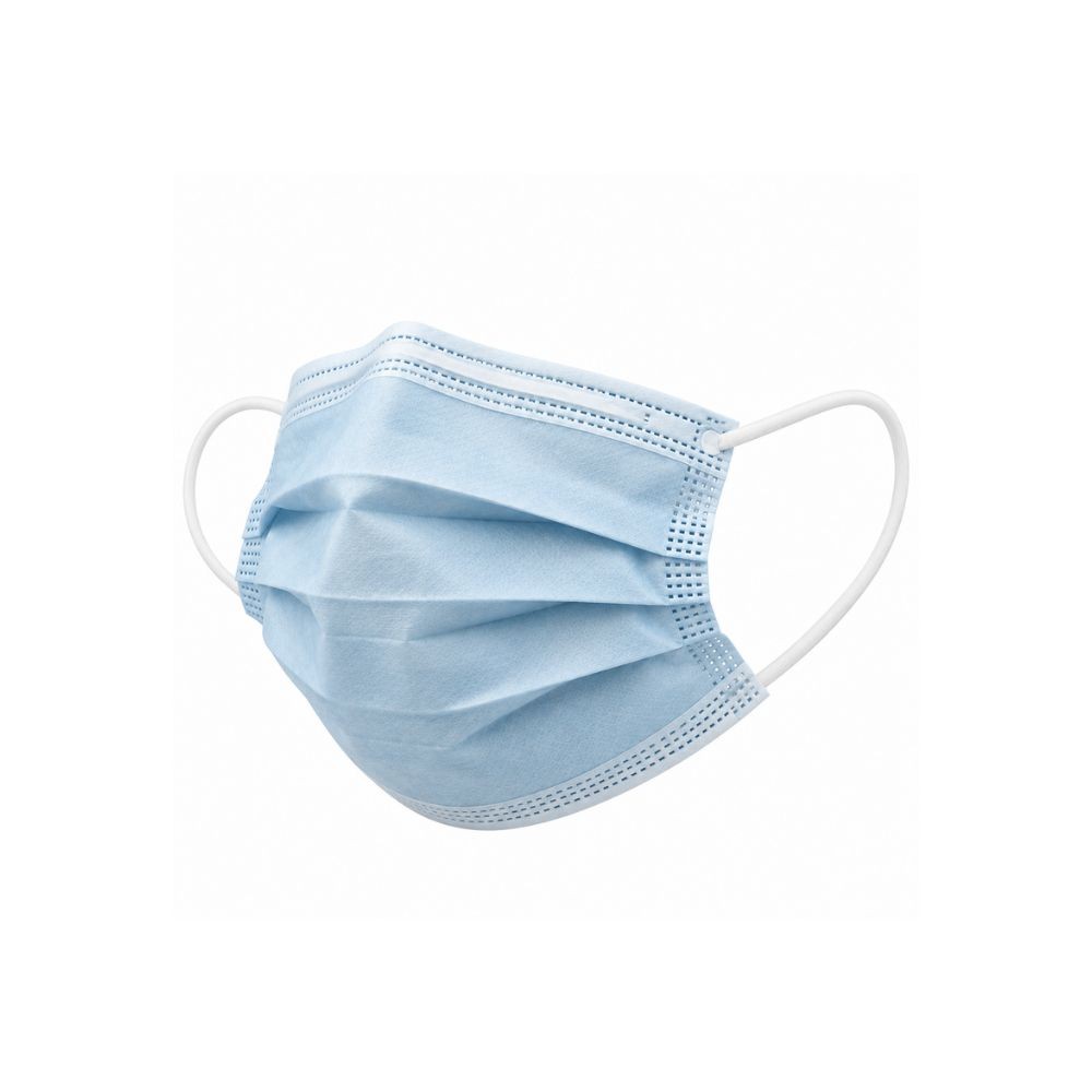 Masques procédural sans latex Crosstex bleus - boîte de 50