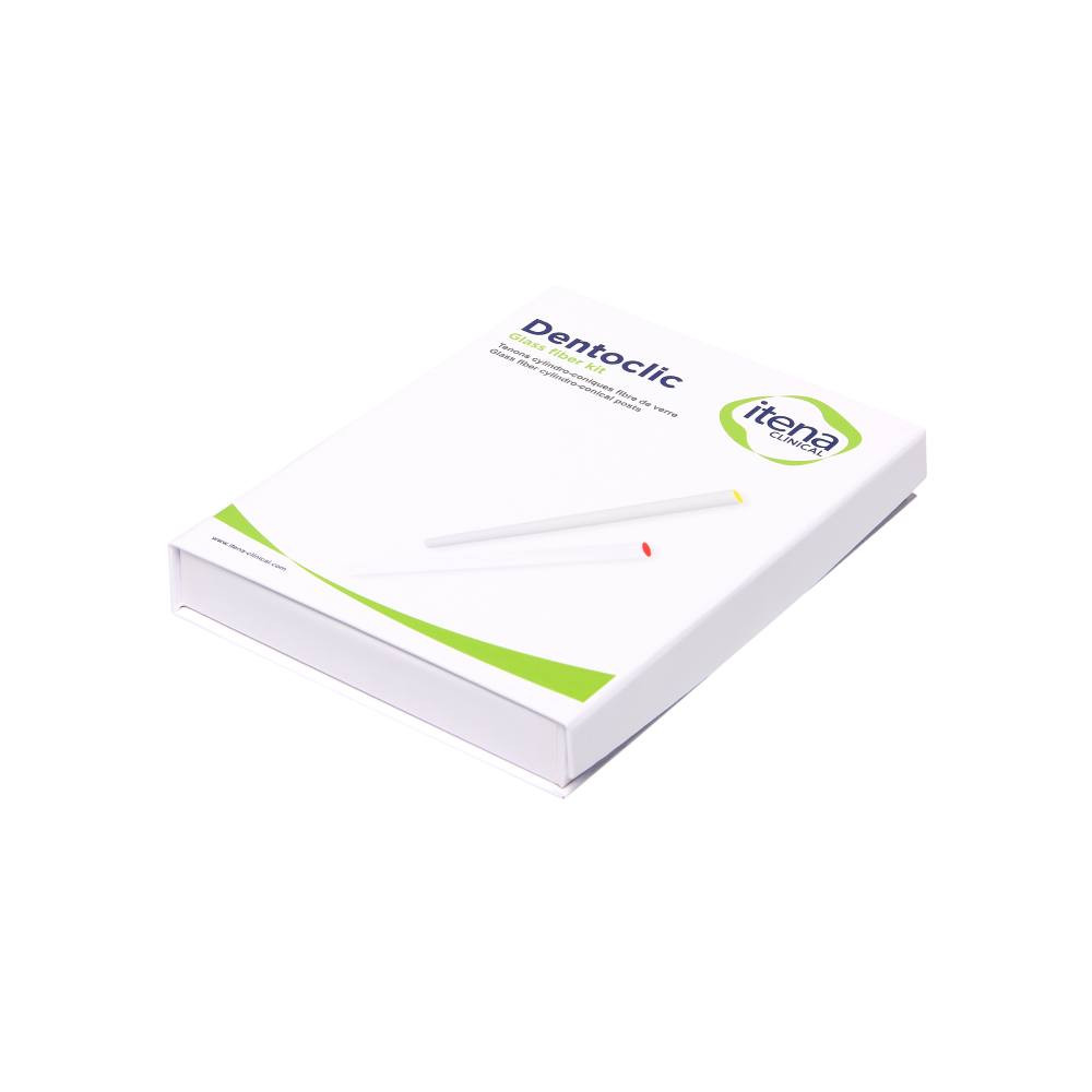 Dentoclic - coffret de 20 tenons en fibre de verre - translucides 