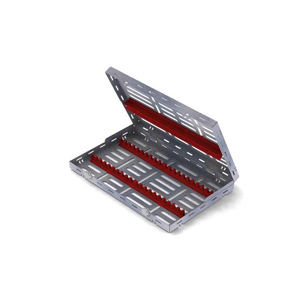 Cassette Inox Rouge 28x18 20 Instruments New  