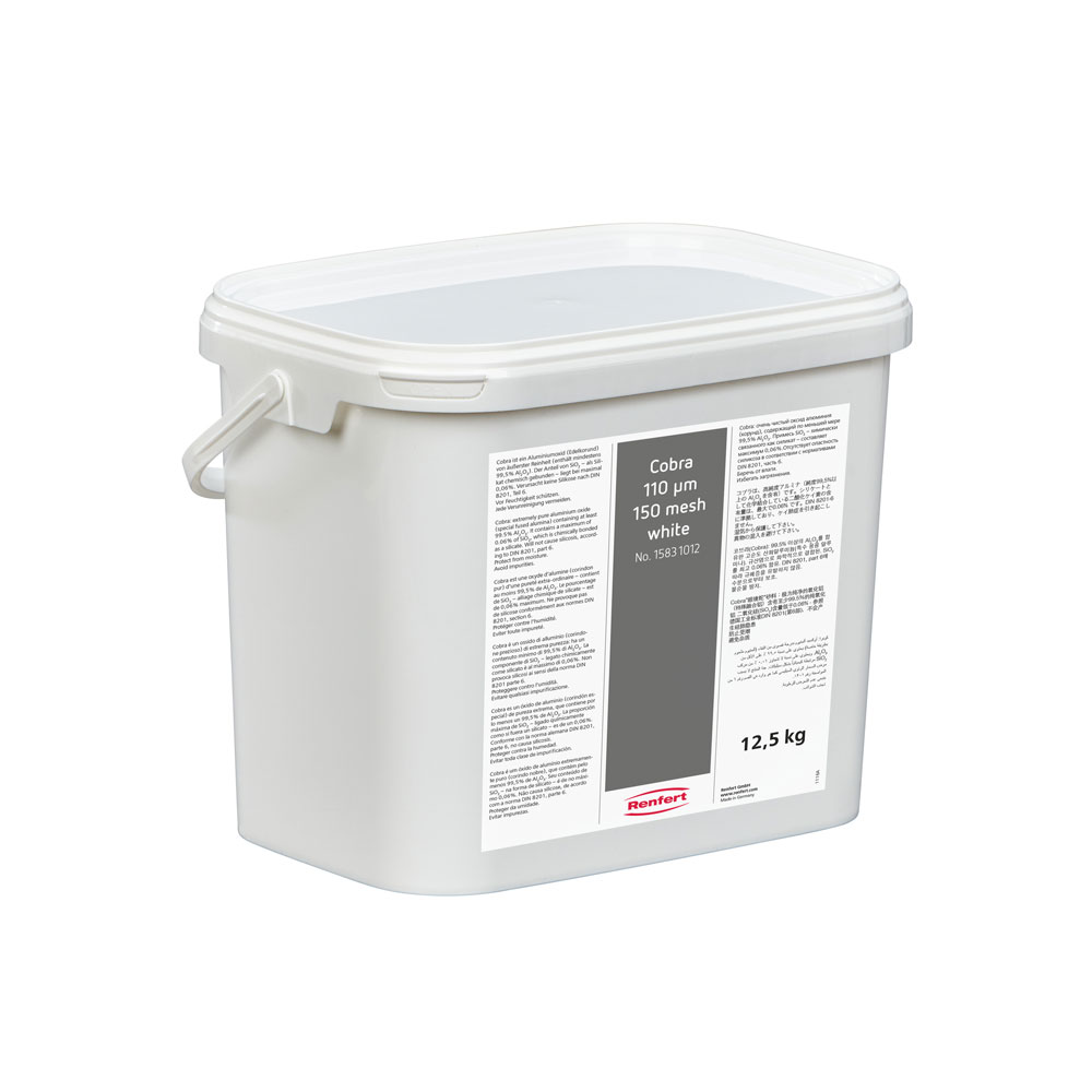 COBRA OXYDE D'ALUMINE 110 MIC BLANC 12,5KG RENFERT