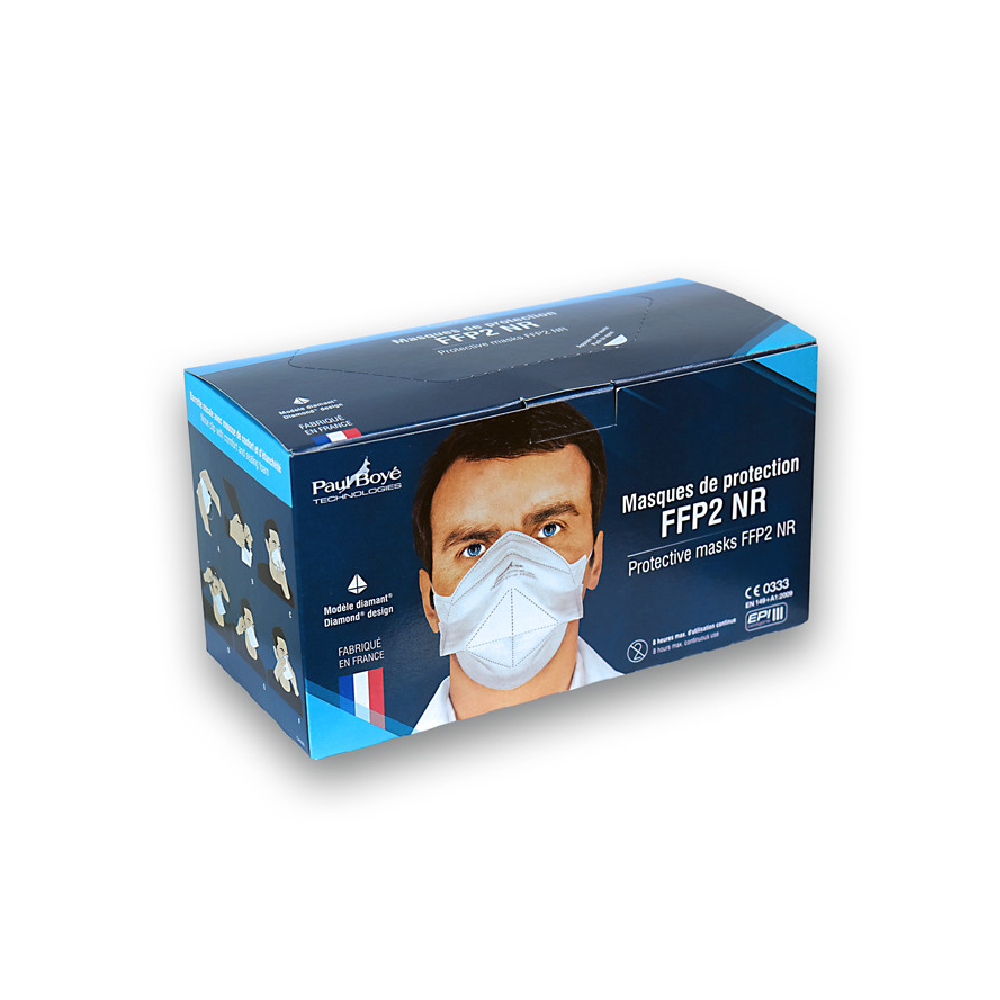 Masque filtrant FFP2 - blanc (50)