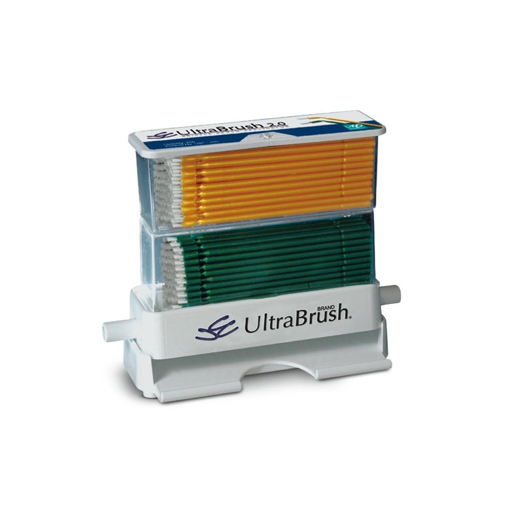 UltraBrush recharges 200 brossettes jaune/vert