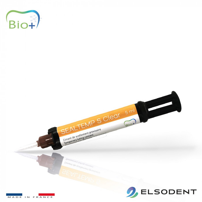 Ciment De Scellement Provisoire SEALTEMP S Clear 1 x 5ml + Embouts Ciment De Scellement Provisoire SEALTEMP S Clear 1 x 5ml + Embouts
