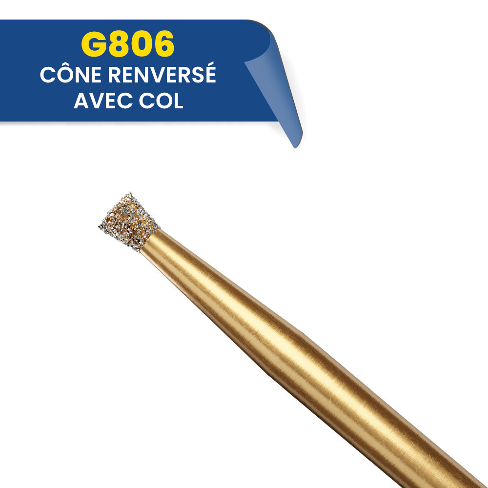Fraises diamantées renversé avec col G806