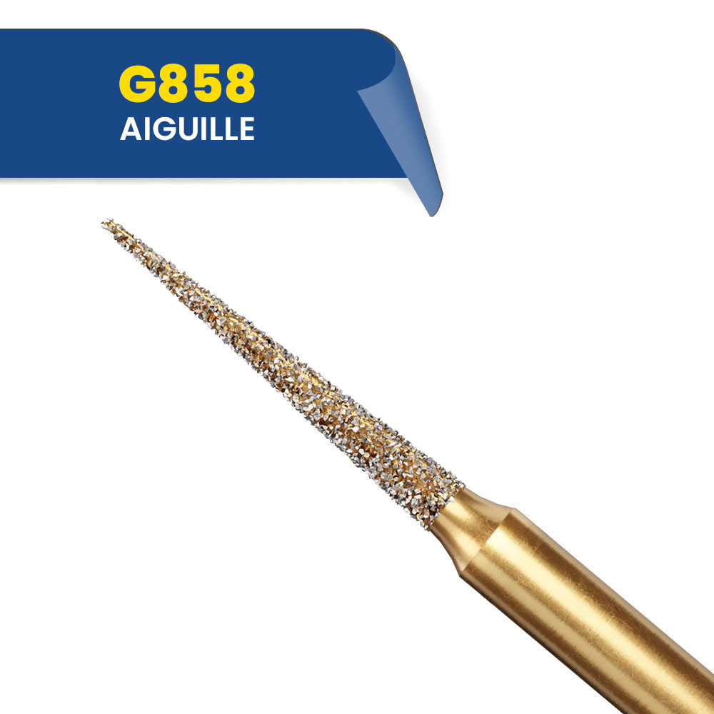 Fraises diamantées aiguille - G858 (bte de 5)