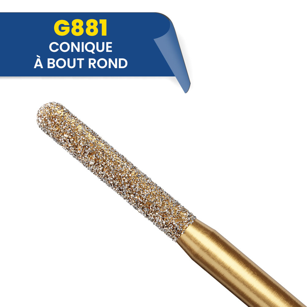 881 - Fraise diamantée cylindrique (bte de 5)