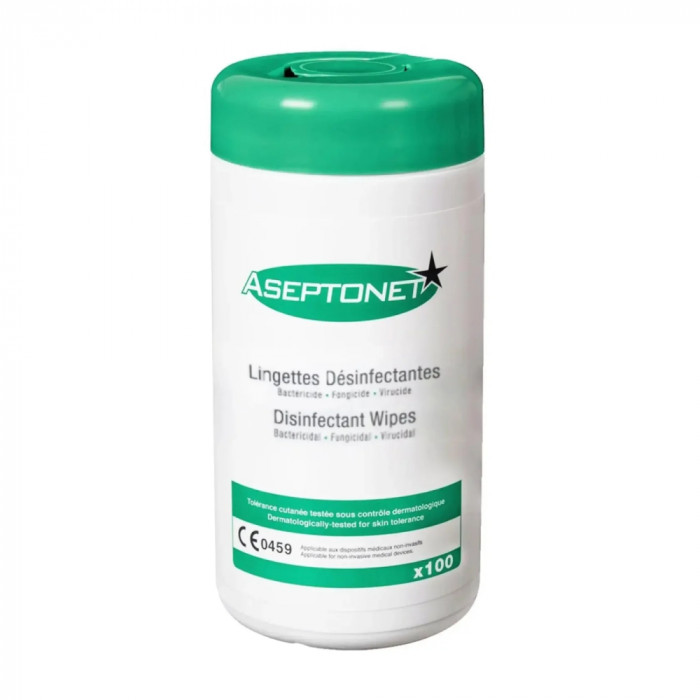 Lingettes désinfectantes - Aseptonet - boîte de 100 Lingettes désinfectantes - Aseptonet - boîte de 100