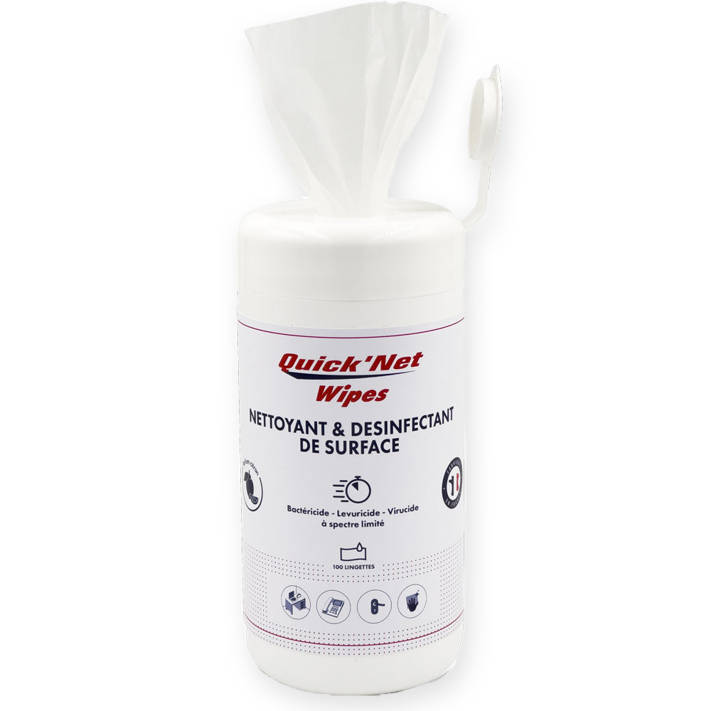 Lingettes désinfectantes Quick net (100)