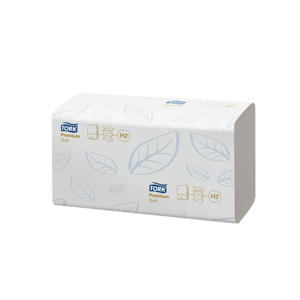 Essuie-mains Xpress Premium H2 enchevêtrés doux pliés M 32x21,2 cm (12 x 170 feuilles)