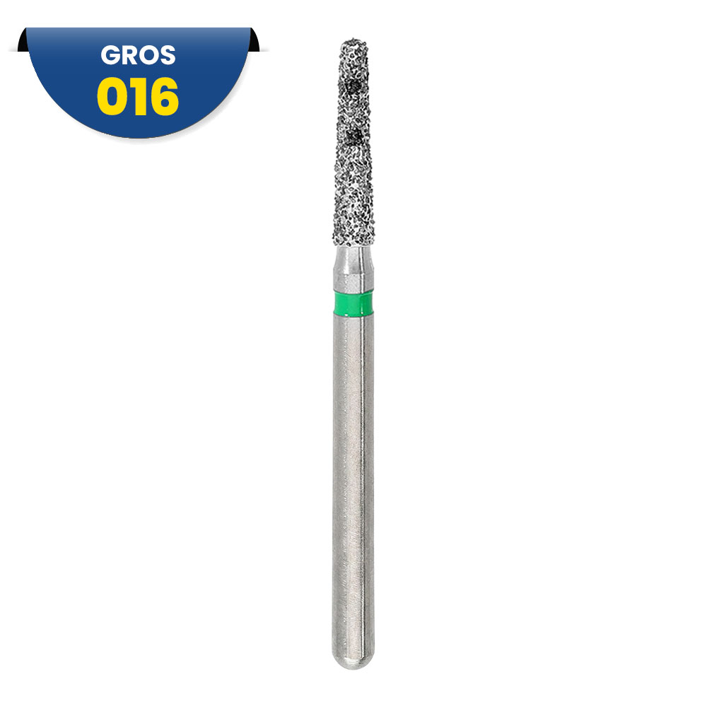 6847KRD - Fraise diamantée FG conique bout plat 314 016 Grain G (bte de 5)