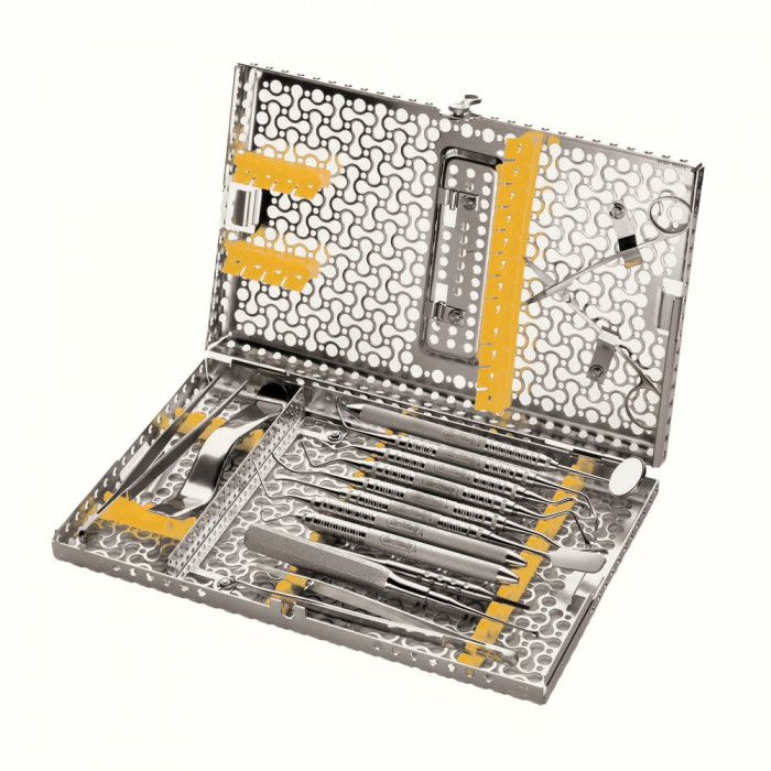 Container cassette chirurgie jaune Container cassette chirurgie jaune