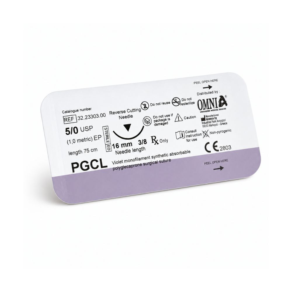 Suture PGCL 5/0 75cm 16mm