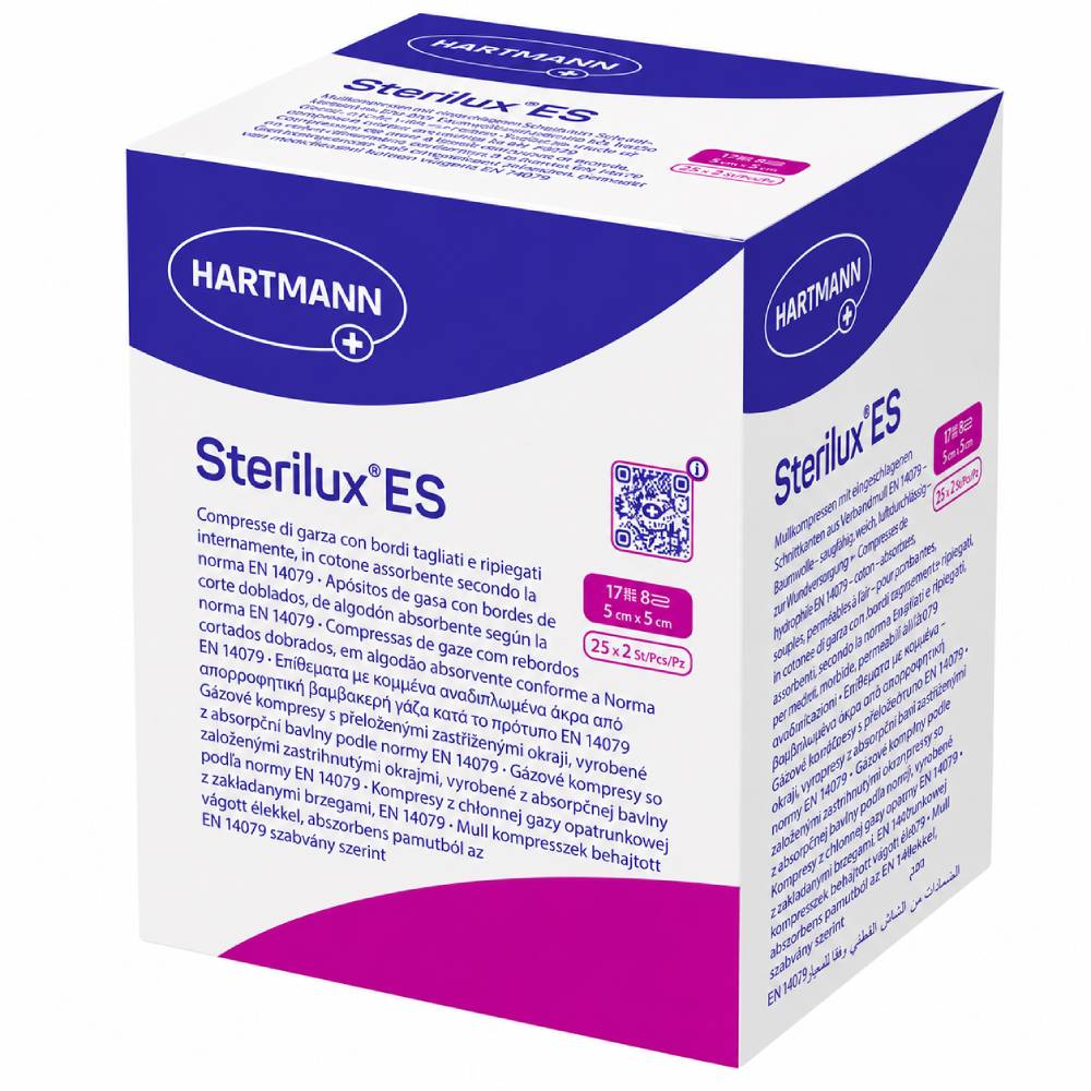 Compresses de gaze Sterilux - 7,5 × 7,5 cm - 8 plis