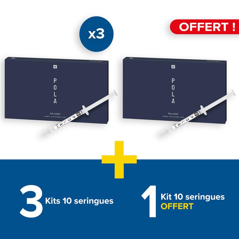 3 kits de 10 seringues Pola Day / Pola Night + 1 offert