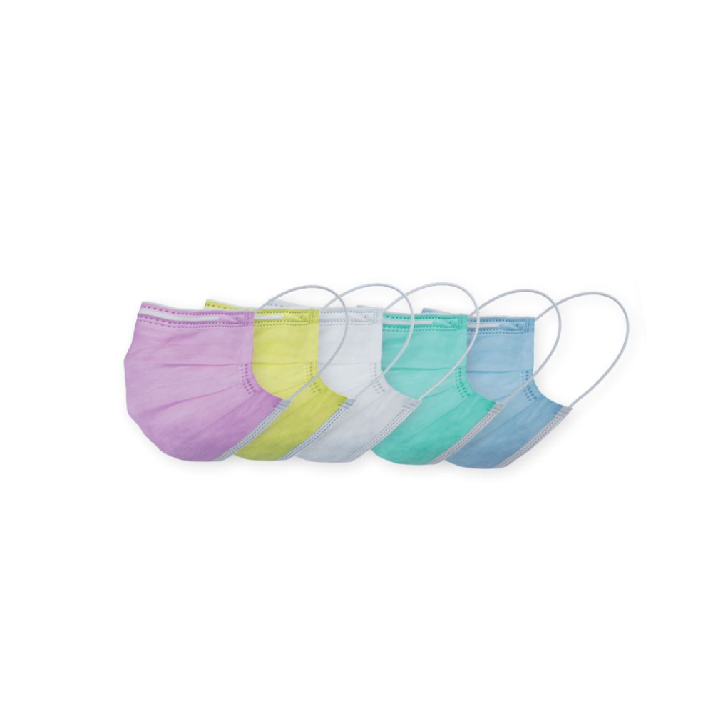 Masques élastiques couleur - boîte de 50 masques