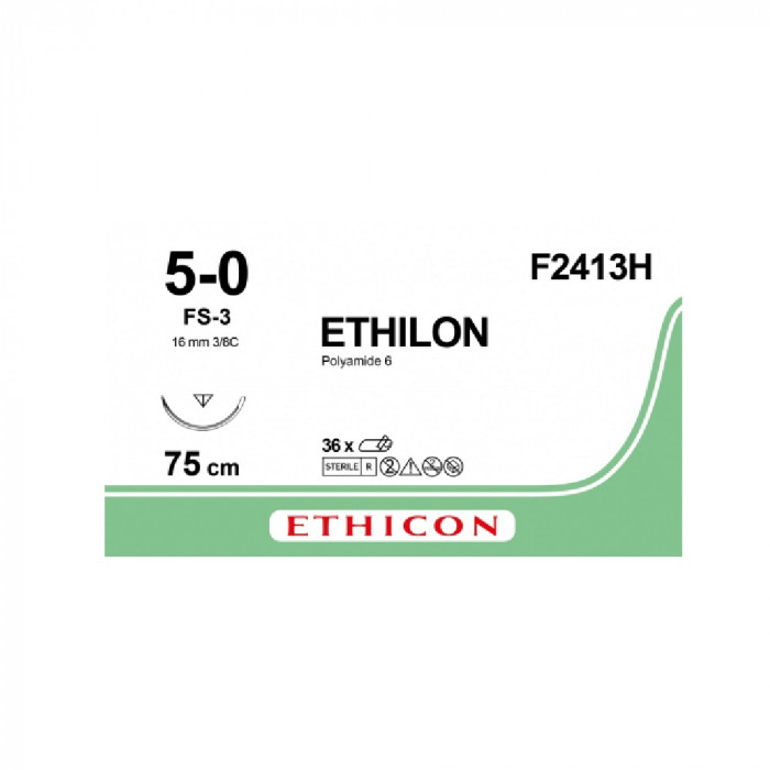 Fil Ethilon noir vectral 3/8 (36) Fil Ethilon noir vectral 3/8 (36)