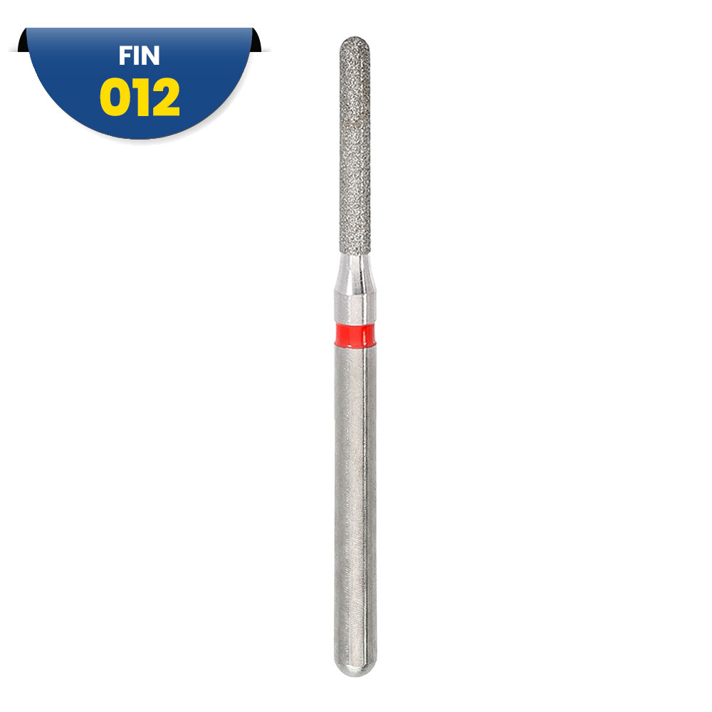 8881 - Fraise diamantée FG cylindrique bout rond 314 012 Grain F (bte de 5)