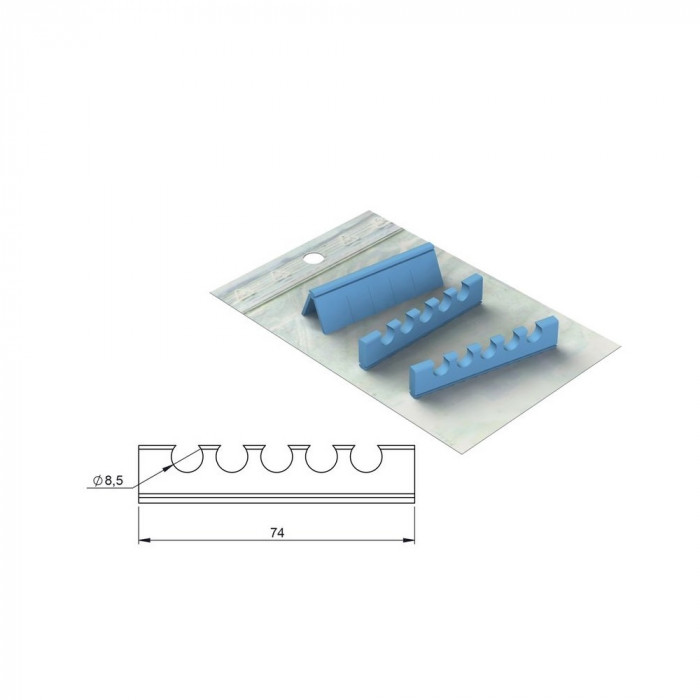 Silicone Bleu Pour Easy Clip 5 Instruments Silicone Bleu Pour Easy Clip 5 Instruments