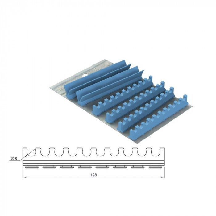 Jeu de silicones bleus pour cassettes 28x18 de 20 instruments Jeu de silicones bleus pour cassettes 28x18 de 20 instruments