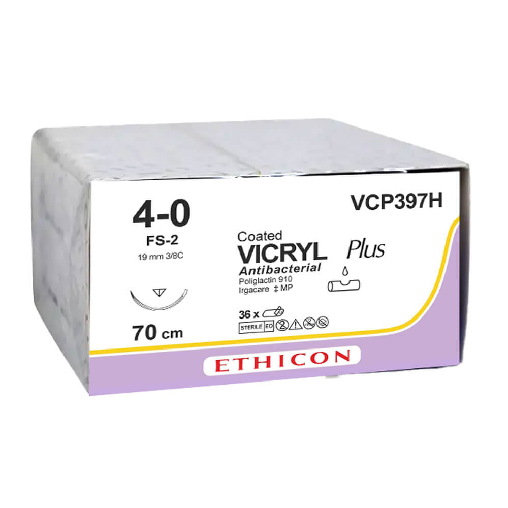 Fil Vicryl+  violet -  3/8  VCP397H - 70 cm (36)