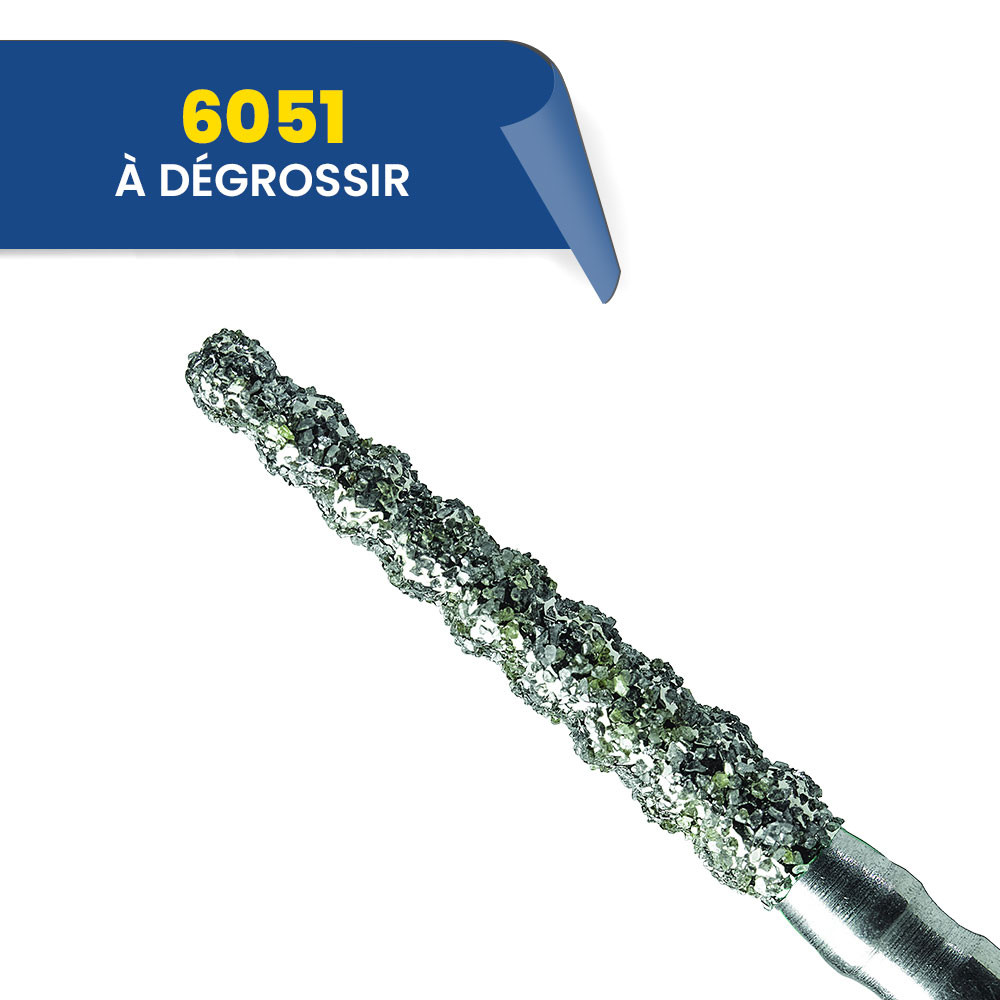 Fraise diamantée FG à dégrossir - stérile - 6051 - 314 017C (bte de 25)