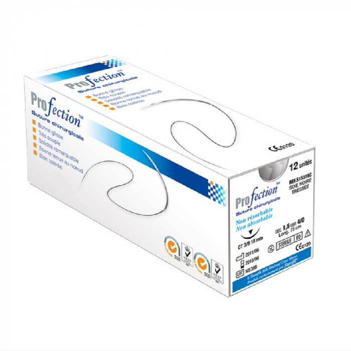 Fil Surgicryl PGA 5/0 3/8 19mm (12) Fil Surgicryl PGA 5/0 3/8 19mm (12)