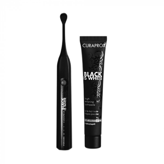 BROSSE A DENTS HYDROSONIC BLACK IS WHITE + DENTIFRICE BROSSE A DENTS HYDROSONIC BLACK IS WHITE + DENTIFRICE