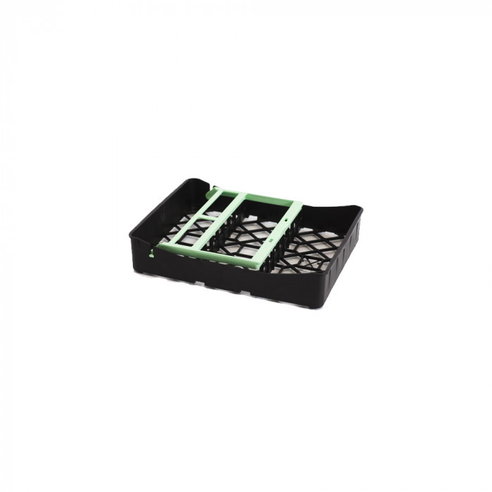 Cassette noire Practipal 9 instruments avec barrette verte Cassette noire Practipal 9 instruments avec barrette verte