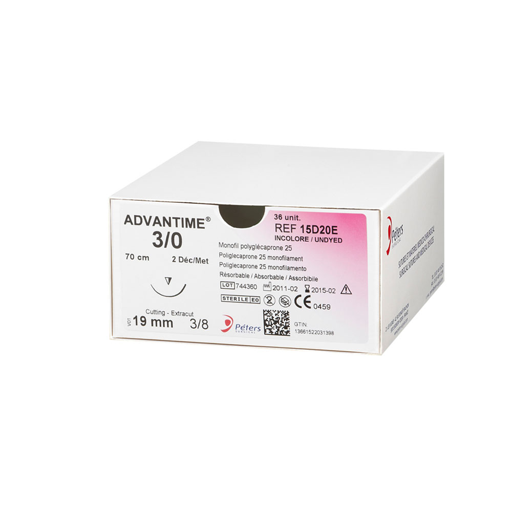 FIL SUTURE RESORBABLE 4/0 3/8 16MM XT PETERS