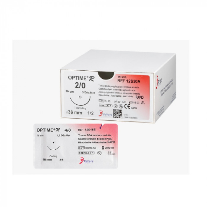 Suture Optime R 4/0 12S15F (36) Suture Optime R 4/0 12S15F (36)