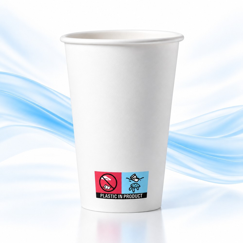 Gobelet papier PE blanc recyclable 180mL - lot de 1000