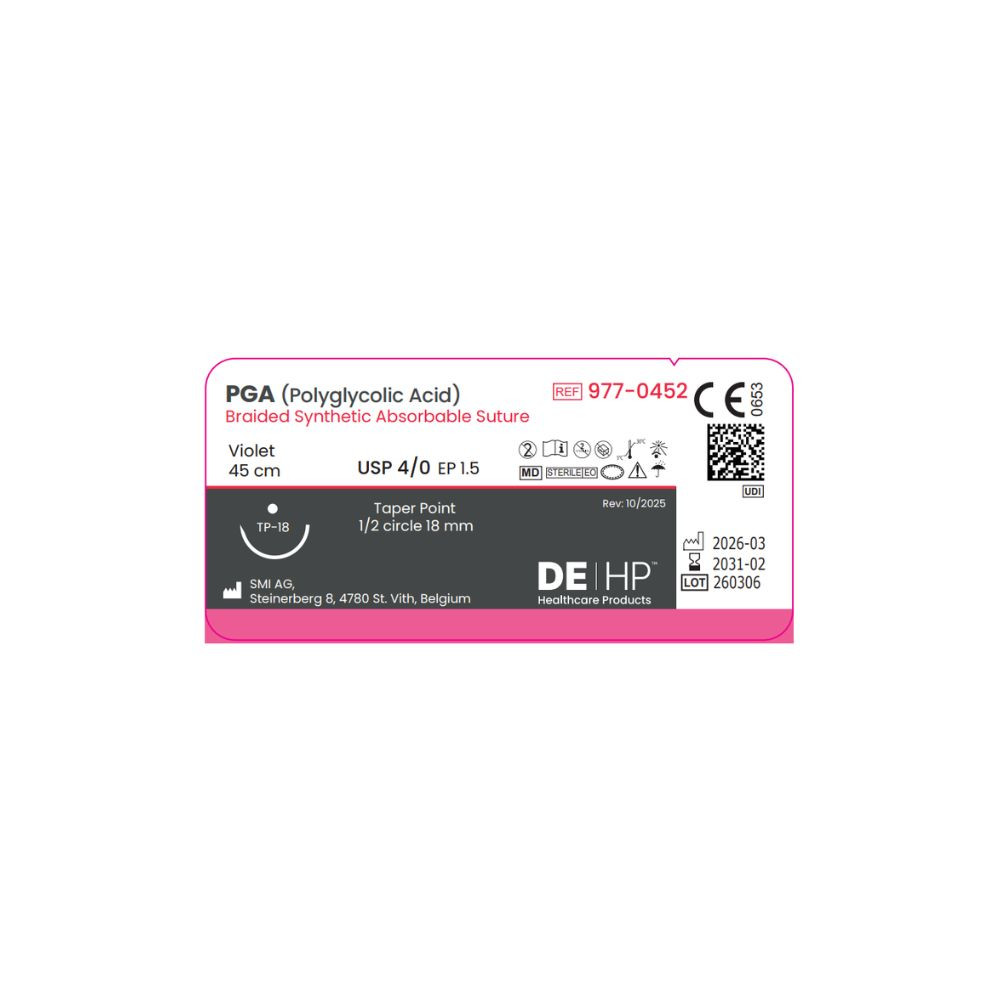 Suture PGA résorbable 1/2 TP18 4/0 45cm (12)