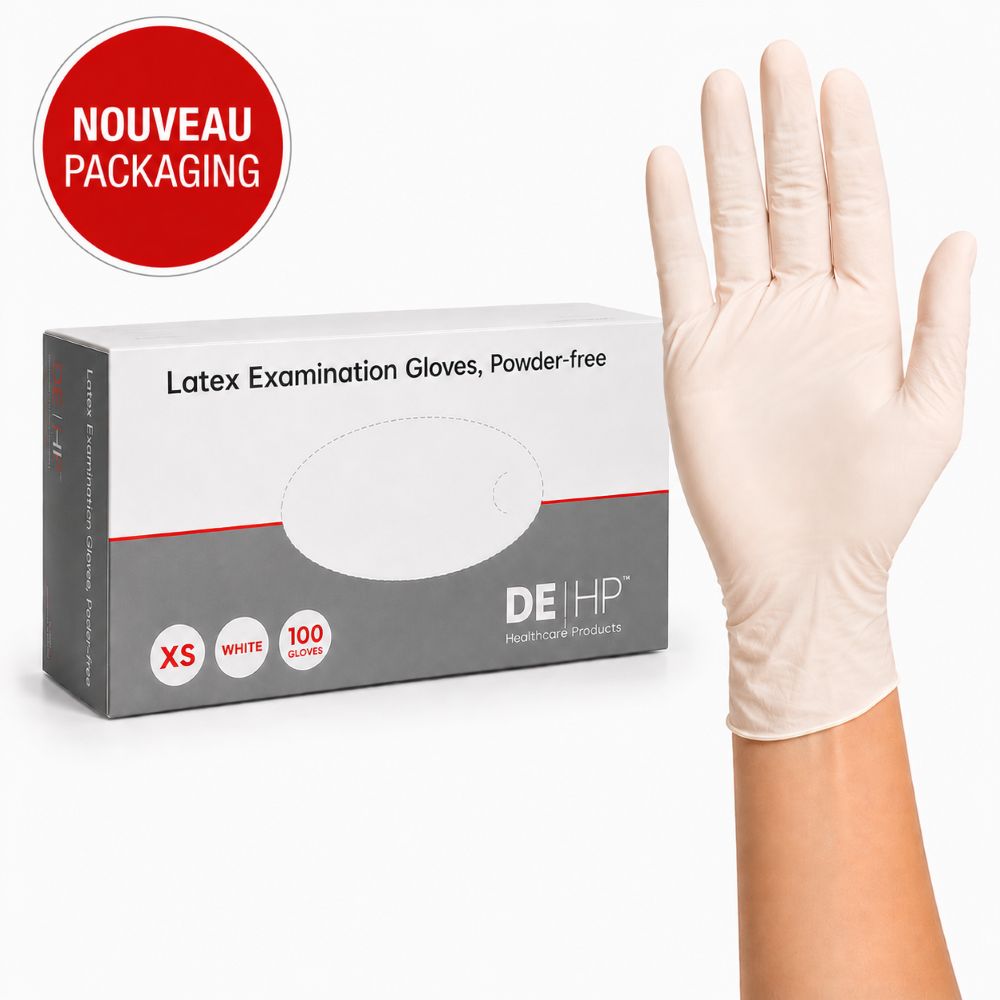 Gants premium en latex non poudrés - boîte de 100 